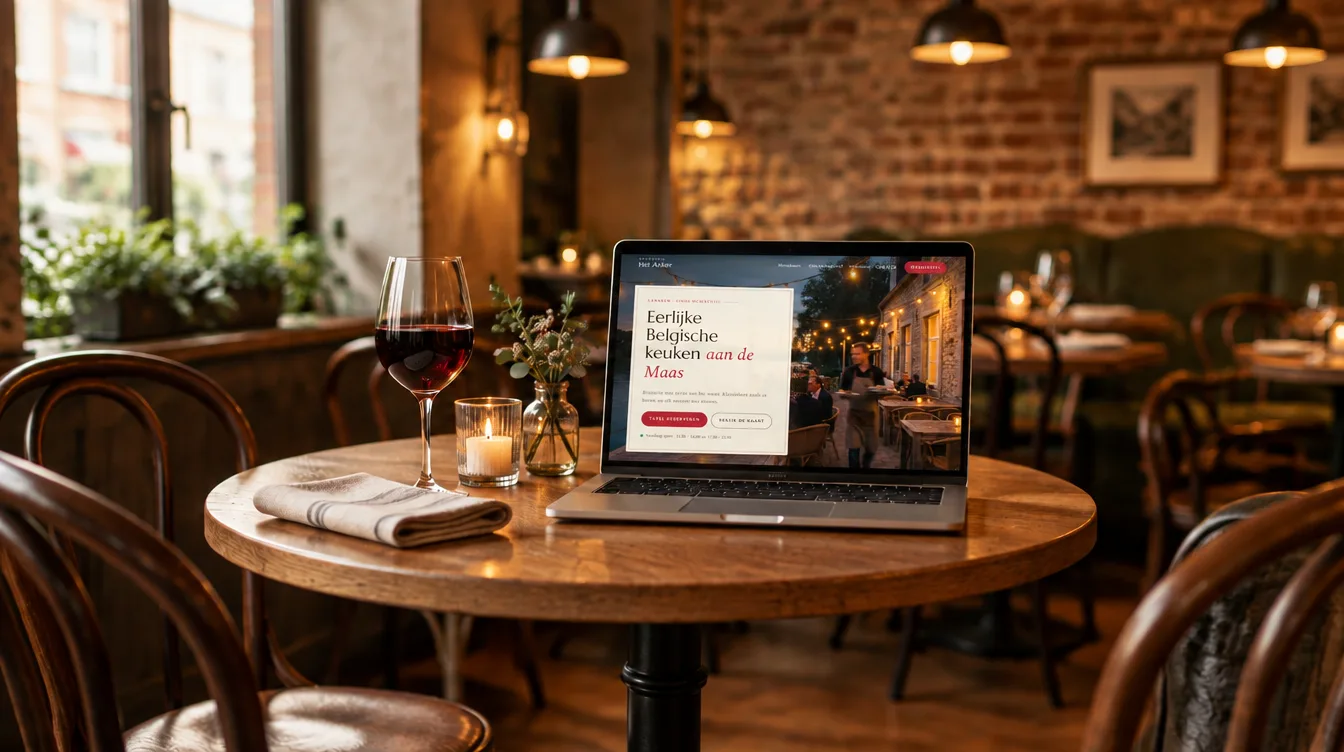 Schermafbeelding van de demosite van Brasserie Het Anker